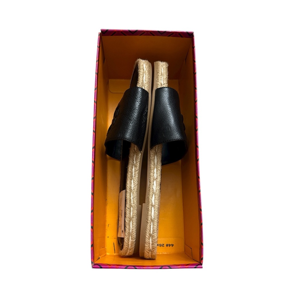 Tory Burch Black Espadrille Slides - Picture 9 of 11